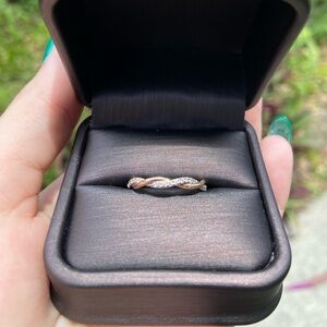 14K Gold Ring with Diamonds